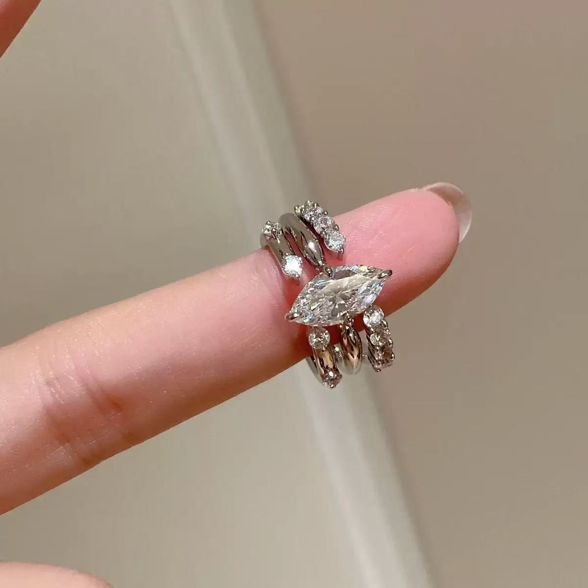 Sparkling Ring Set(3 in 1)