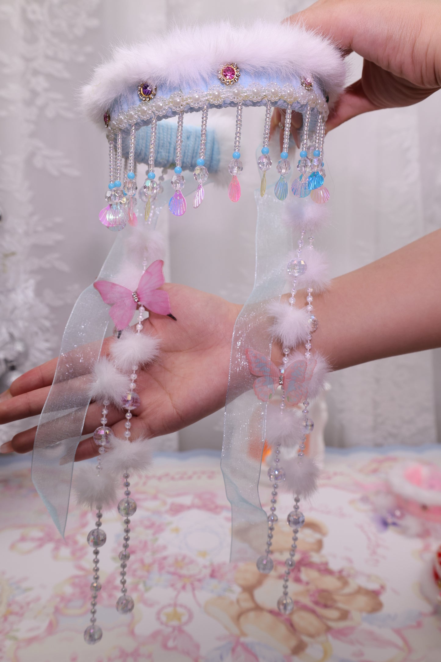 Handmade Plushy Tassels Headband