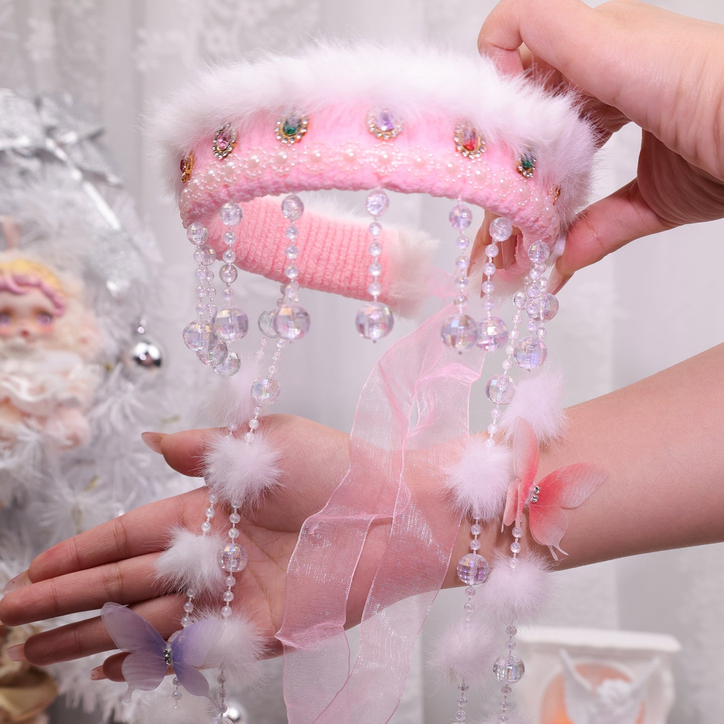 Handmade Plushy Tassels Headband