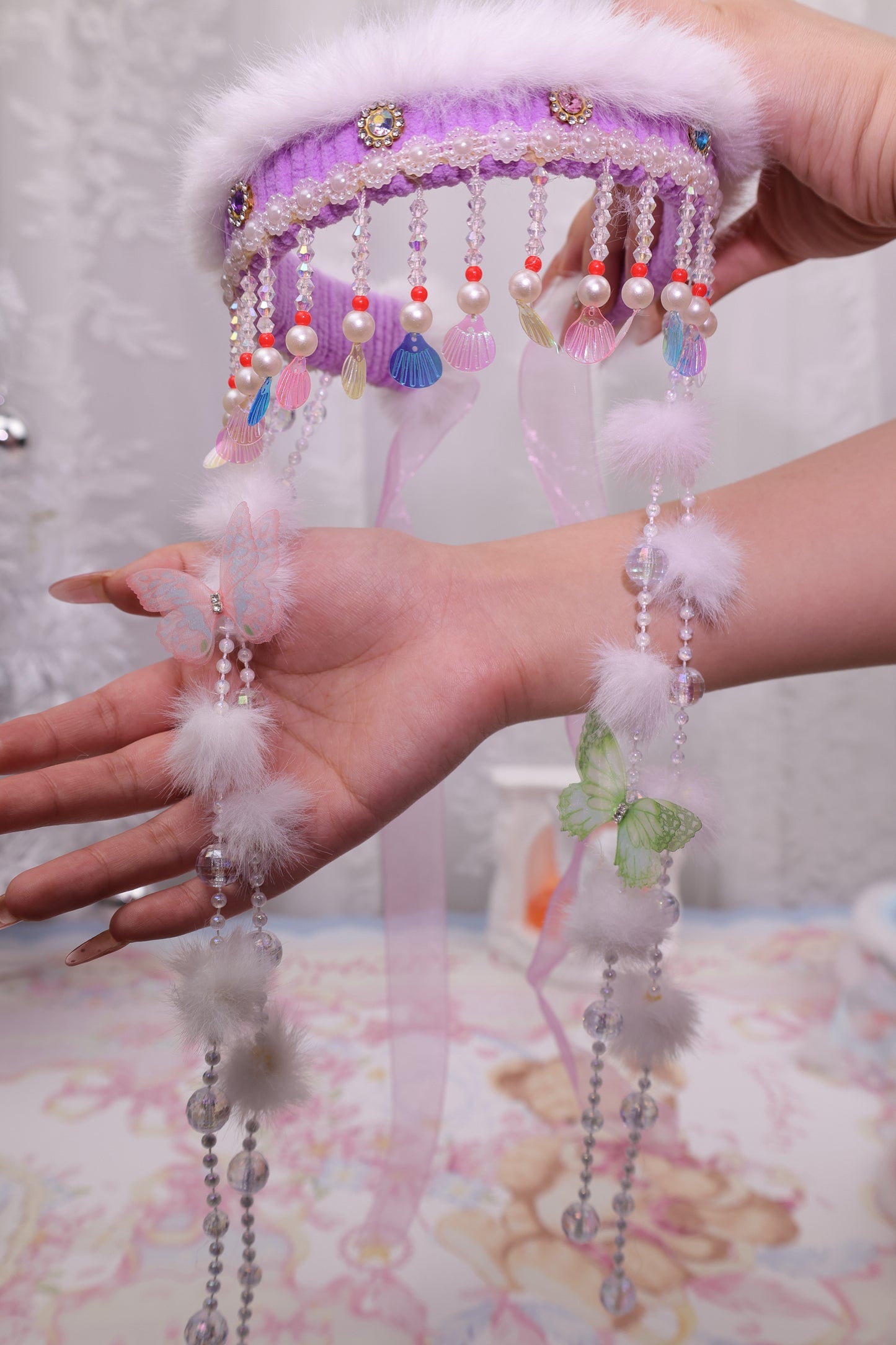 Handmade Plushy Tassels Headband