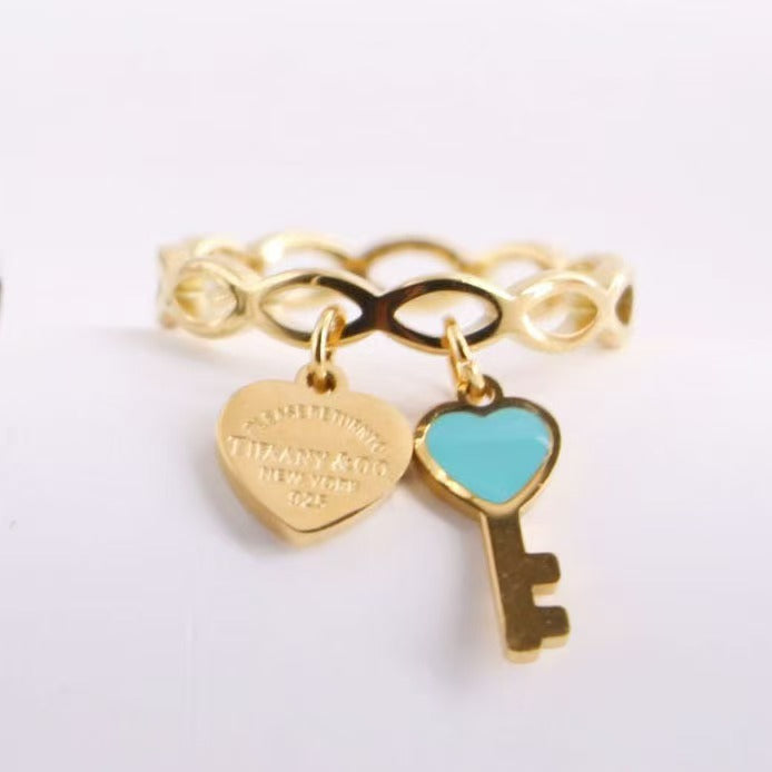 TF key with heart rings