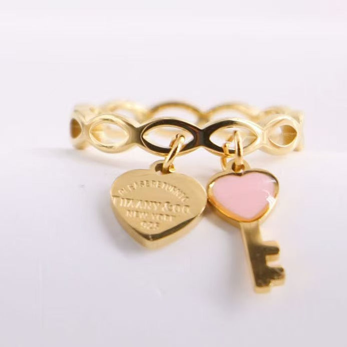TF key with heart rings