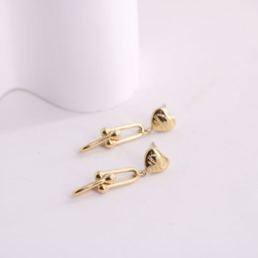 TF Hard wear with Hearts earrings