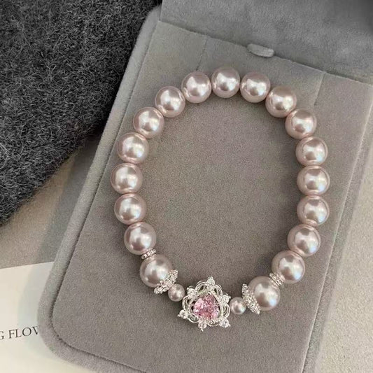 Dreamy Heart Crown Pearl Bracelet