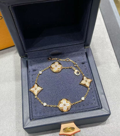 Lulu bb blossom 4 blossom  full diamond bracelet-Top tier