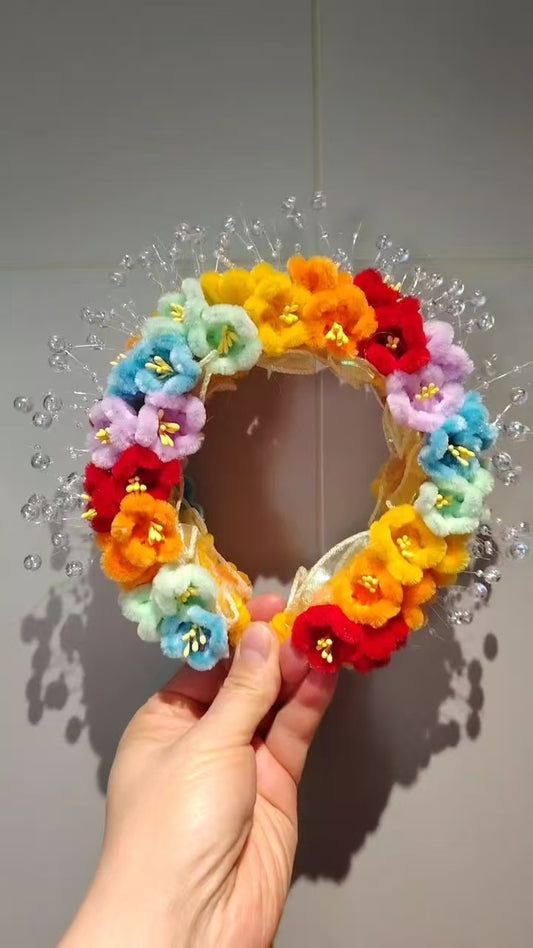 Starlight Box-Rainbow Chenille Stem Hair Hoop
