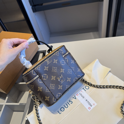 LULU-New Vanity color-block makeup bag