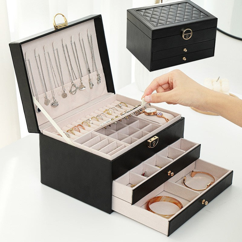 Three-layer large-capacity jewelry box