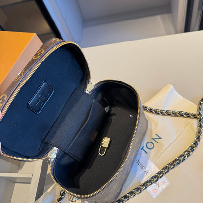 LULU-New Vanity color-block makeup bag