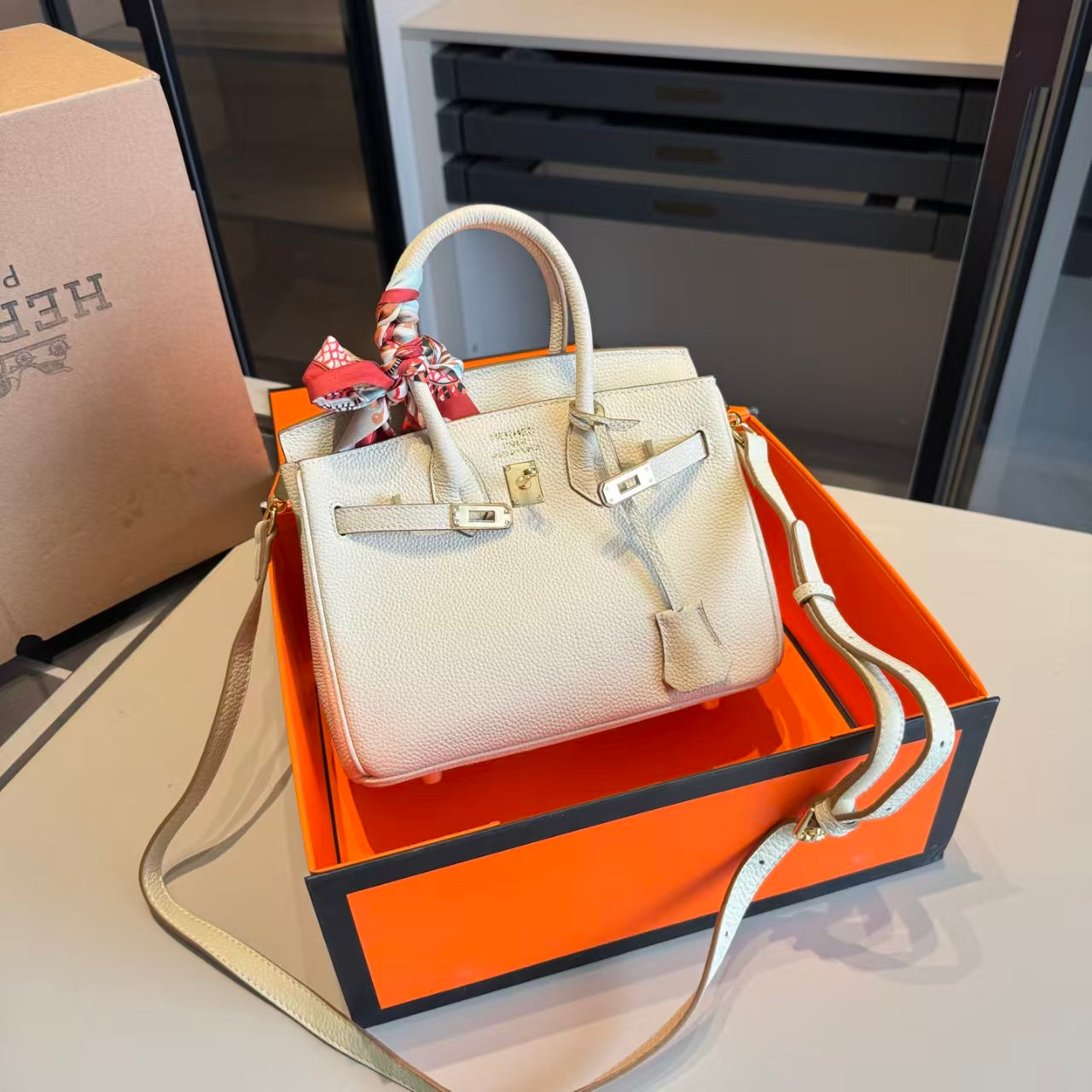 HerHer Birkin bag -craie/chalk
